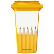 Sharp Yellow Pencils Wheelie Bin Sticker Panel